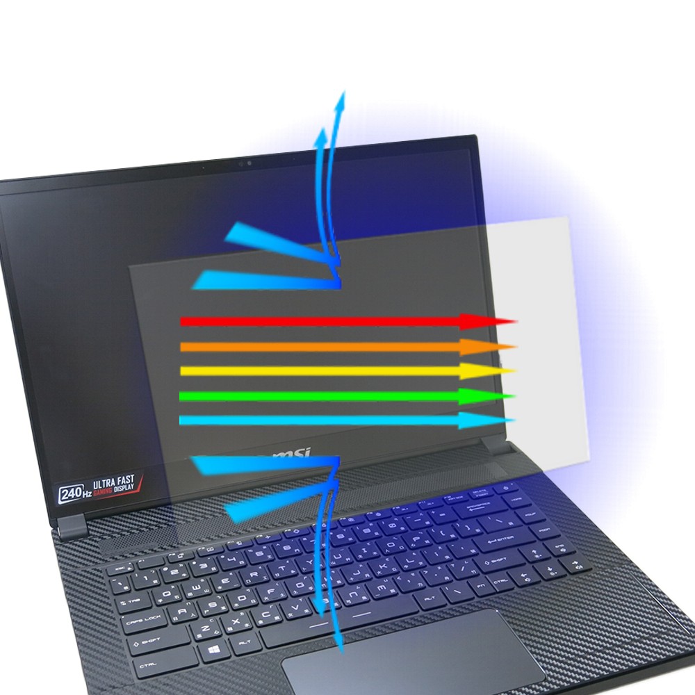 【Ezstick】MSI GS66 10SE GS66 10SGS 防藍光螢幕貼 抗藍光 (可選鏡面或霧面)