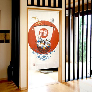 七福神與寶船 和風門簾 輕鬆改變居家風格 裝飾 日本製正版 150cm cc172