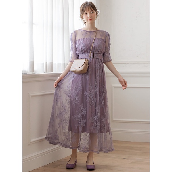 日本代購 GRL 薄紗蕾絲洋裝 日系洋裝
