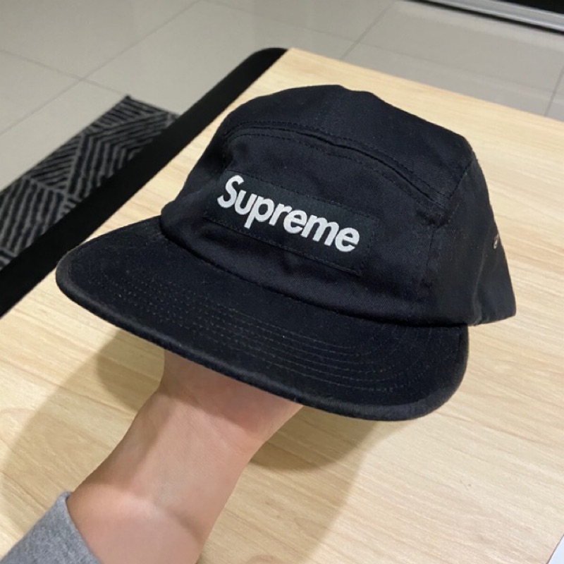 Supreme 黑色 帽子 正版