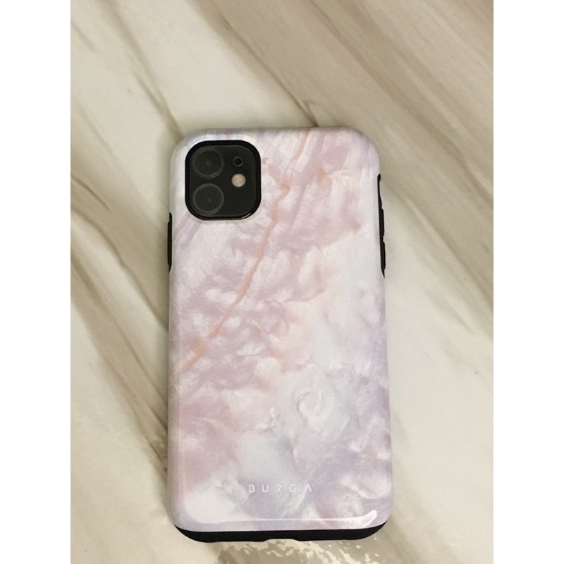 burga粉色大理石紋iphone11 6.1吋手機保護殼防撞防摔