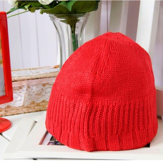【DJ媽咪】 歐美品牌 兒童 簡單風 針織帽 毛帽 帽子 紅色