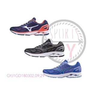 MIZUNO 女 慢跑鞋 路跑鞋 健走鞋 WAVE RIDER21 紫 J1GD180302 黑309 藍329