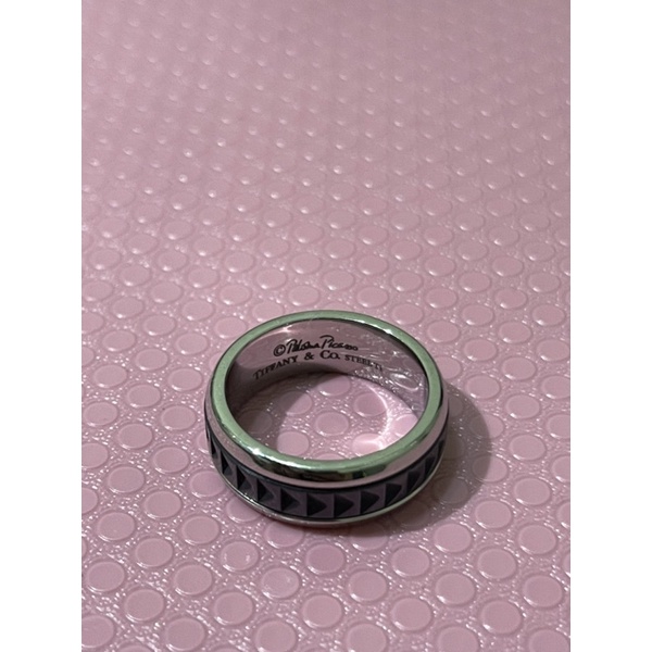 [二手]Tiffany&amp;CO 男生戒指 鈦 銀戒指 保證正品 百貨公司專櫃購入
