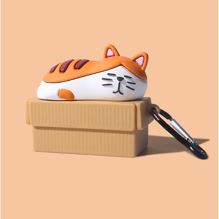 送防塵貼 現貨超可愛 日本箱子貓咪 Airpods pro 1/2代 保護套 airpods pro 防摔卡通矽膠保護套