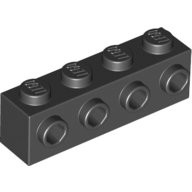 LEGO 樂高 30414 黑色 側接 轉向顆粒磚 Brick Mod 1x4 Studs 4162443