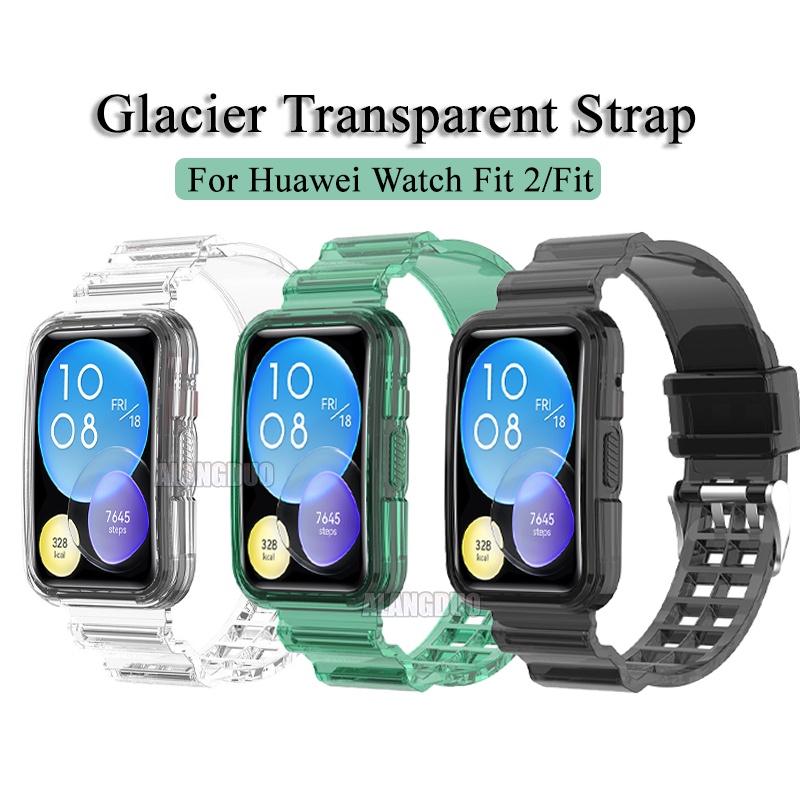 華為 Watch Fit 2 Fit2 錶帶透明錶帶保護套手鍊腕帶適用於華為 Fit2 透明錶帶智能手錶替換錶帶