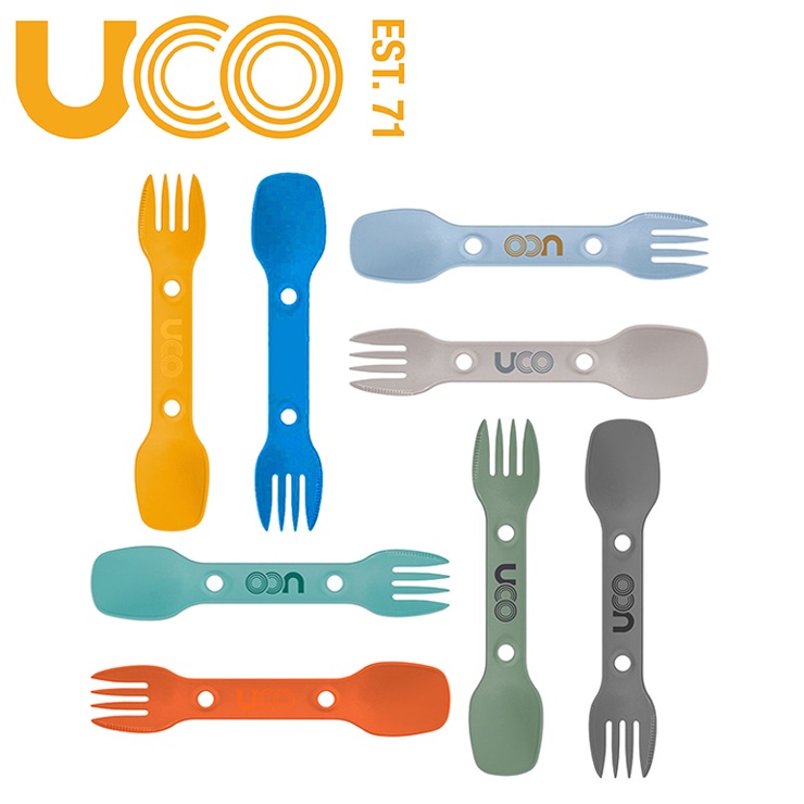 美國 UCO 餐具組 叉匙組(2入) 戶外用餐具 簡易餐具 輕便湯匙叉子 耐熱 無雙酚A 南港露露