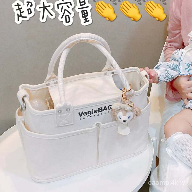 【正品現貨】2020新款時尚日本vegiebag媽咪包帆布包女斜挎大容量手提托特包潮