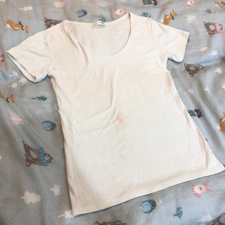韓國設計 短袖 白色 上衣 T-shirt (F)