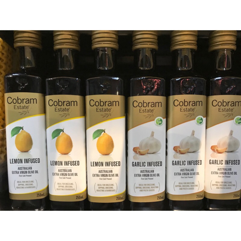 澳洲 Cobram Estate 檸檬風味橄欖油 大蒜風味橄欖油 250ml