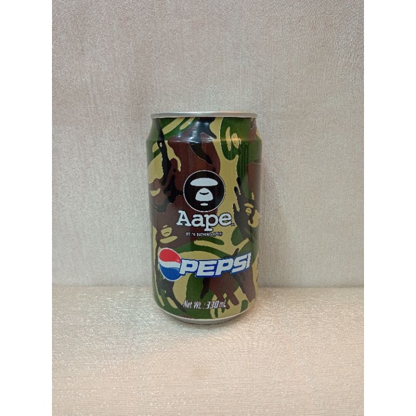 百事可樂 PEPSI 330ml 330毫升 APE Aape 綠色 迷彩  聯名罐 鋁罐 頂部隱藏式放水空罐