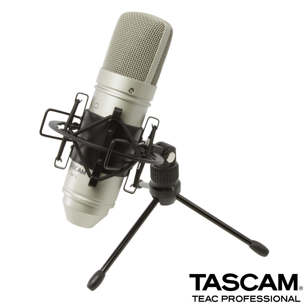TASCAM 電容式麥克風 TM-80 TM80 銀色 公司貨 贈防震架 小型腳架 廠商直送