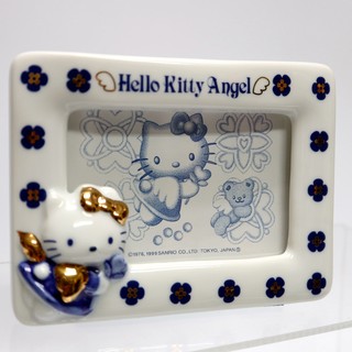 Sanrio 1999年出品 kitty 小天使系列 陶瓷 相框 音樂鈴
