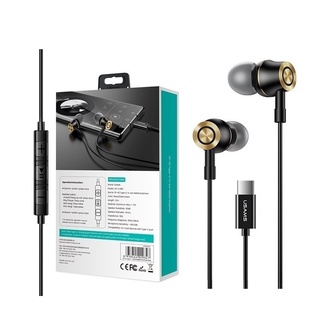 【Type-C 耳機】Usams 適用 Realme GT Neo 2 6.62吋 RMX3370 入耳式 立體聲 金屬