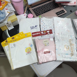臺灣製造 ► 嬰兒 幼兒 嬰勪兒 新生兒 長袖 綁帶 繩子 紗布衣 奶油獅 mamamia 美強生
