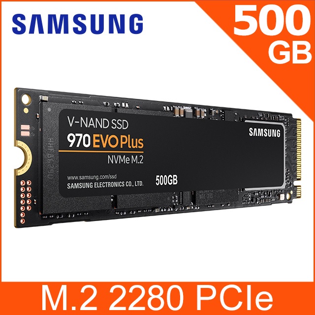 SAMSUNG 三星 970 EVO Plus 500GB NVMe M.2 2280 PCIe 固態硬碟 (MZ-V7