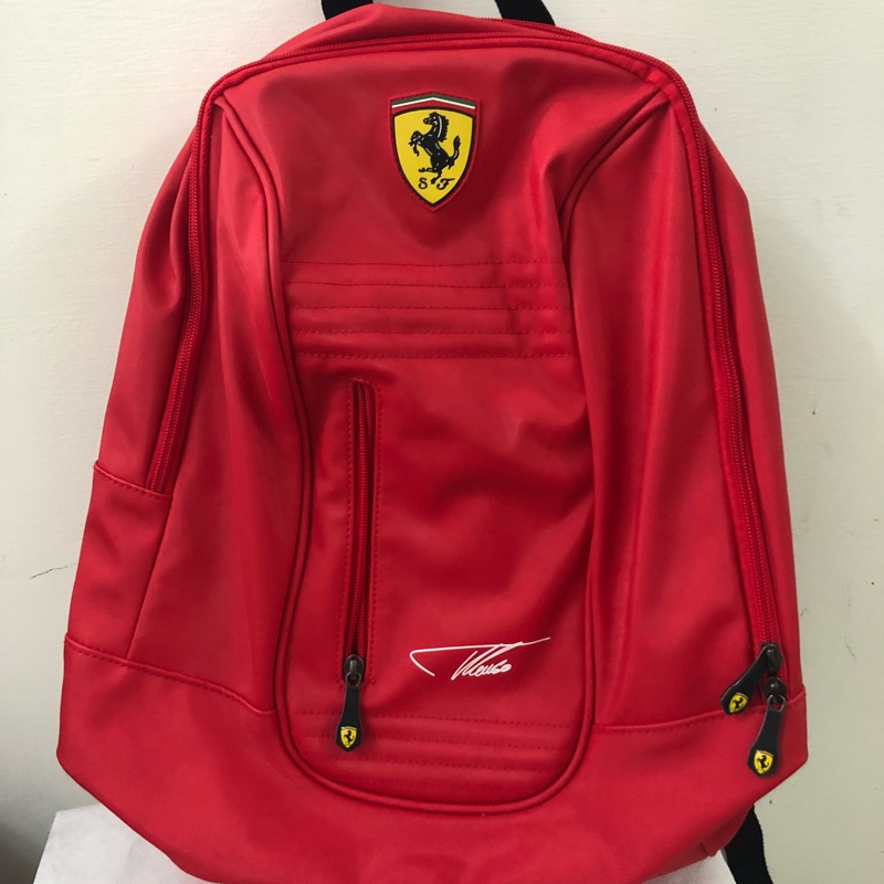 [全新法拉利Ferrari紅色電腦包/後背包]家中長輩珍寶大出清