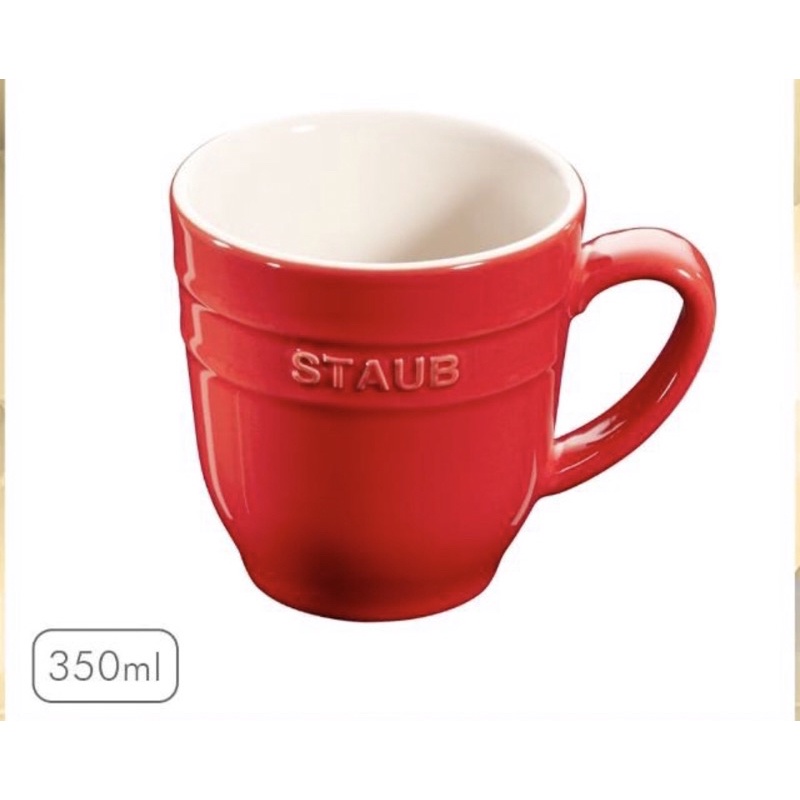 《保證正櫃商品》staub經典紅陶瓷馬克杯350Ml