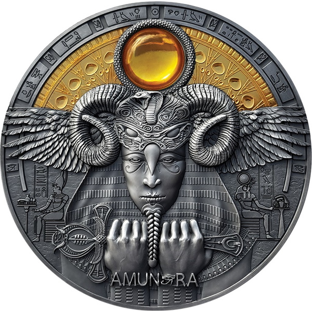 [白銀之手]&lt;預購&gt;2020紐埃太陽面孔1-埃及拉仿古銀幣-16500