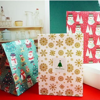 台灣現貨 聖誕禮物包裝袋 紙袋 禮物袋 耶誕禮物 Y093 包裝紙 烘焙點心袋 平口袋 Y093