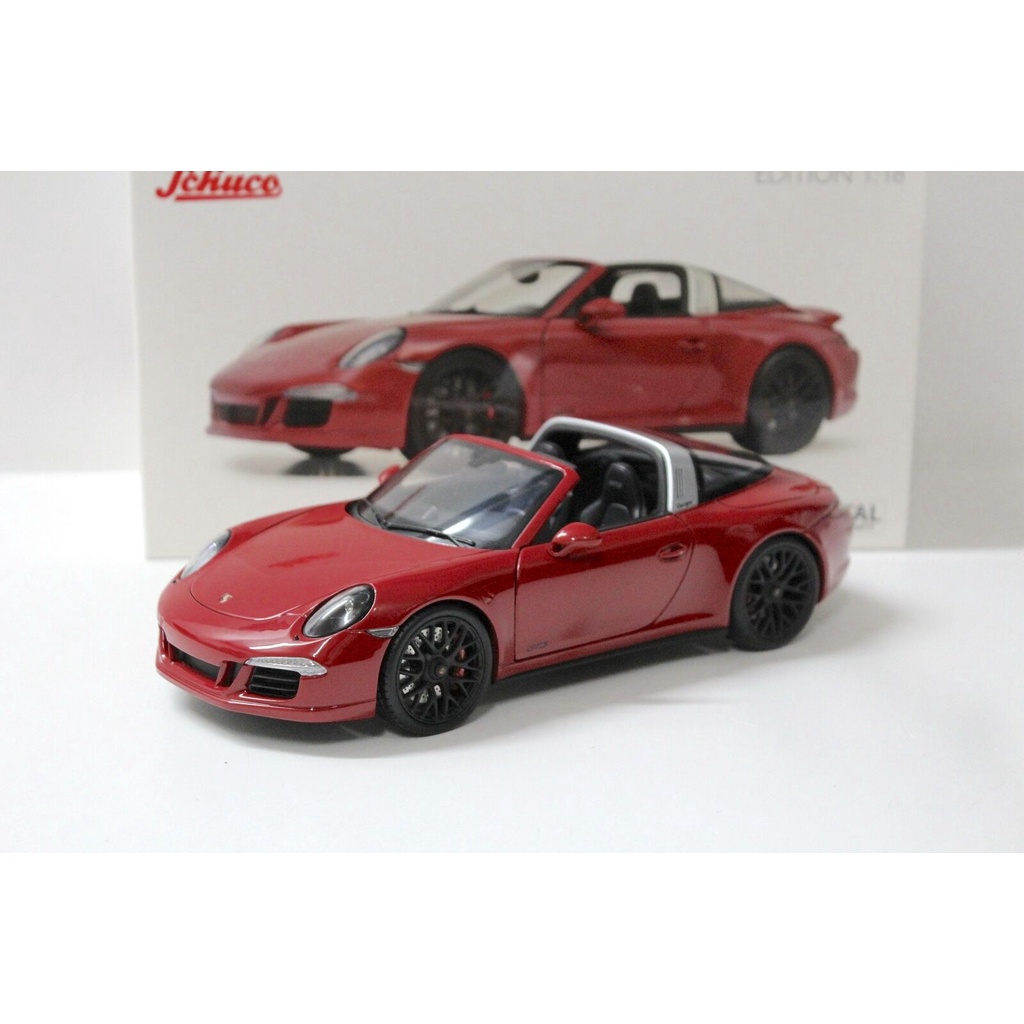 【棉棉商店2022】Schuco 1:18 Porsche  911 Targa GTS 保時捷性能跑車紅色