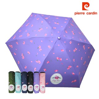【KASAN 雨傘媽媽】皮爾卡登 五折輕量黑膠遮陽傘