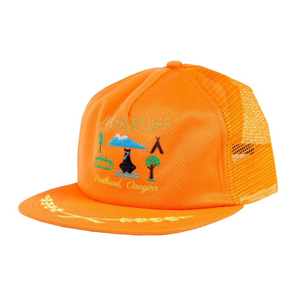【POLeR】美國 POLER TOURIST TRAP TRUCKER 流行刺繡網帽 / 棒球帽 / 黃色
