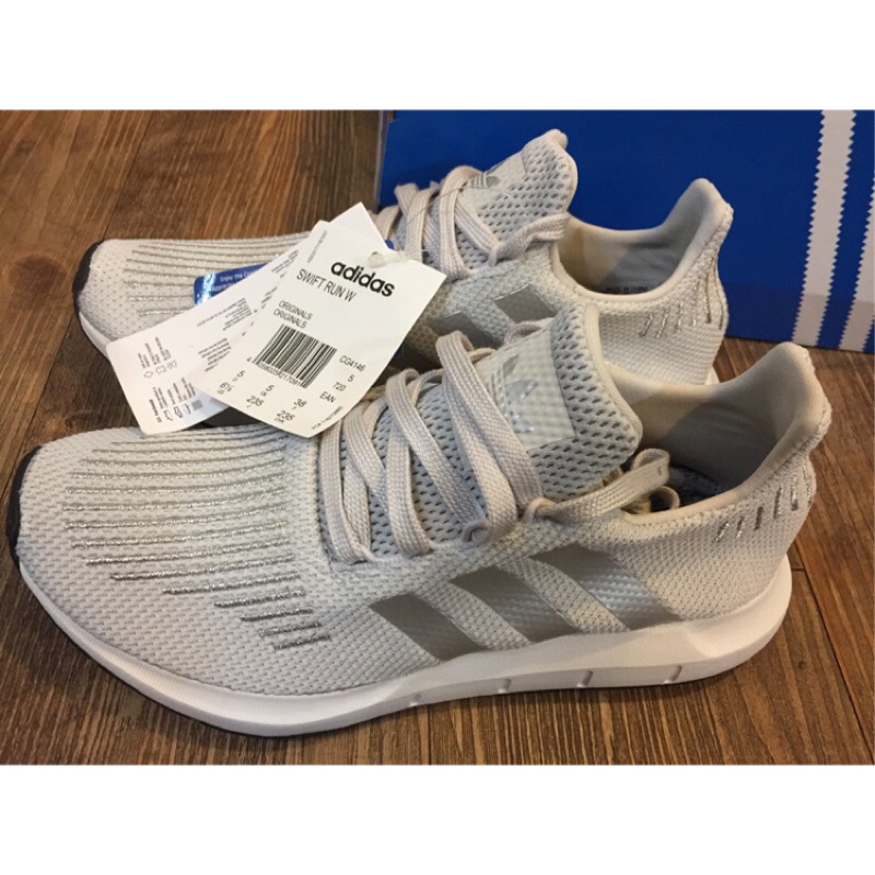 Adidas Original Swift Run 銀色 ASOS購入尺寸訂錯期望23.5cm腳人能帶走