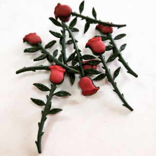 玫瑰花霧面🌹 鈕扣飾品DIY 美國造型釦