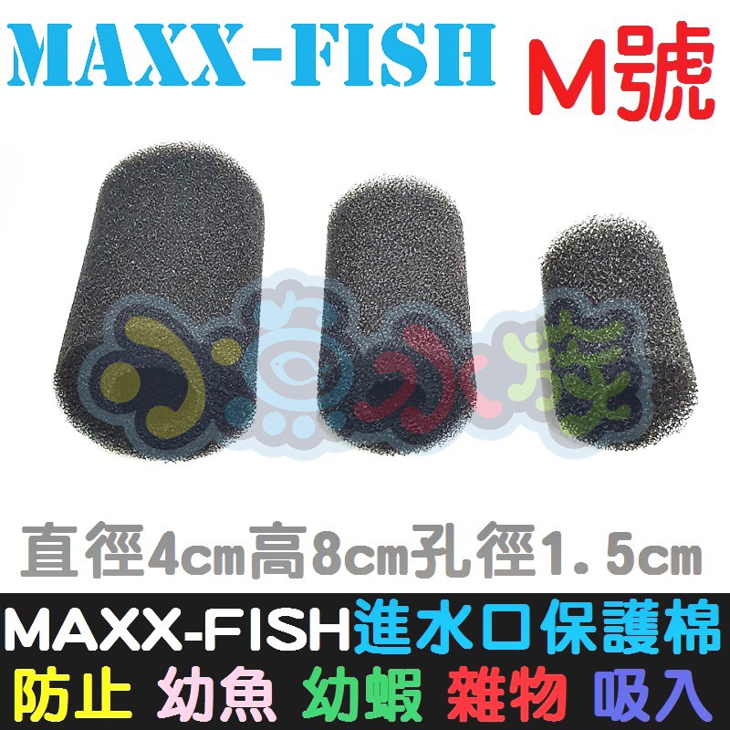 【小魚水族】【MAXXFISH、進水口保護棉套、M號】入水口棉套、保護套、炸彈頭保護套、防止幼魚幼蝦吸入