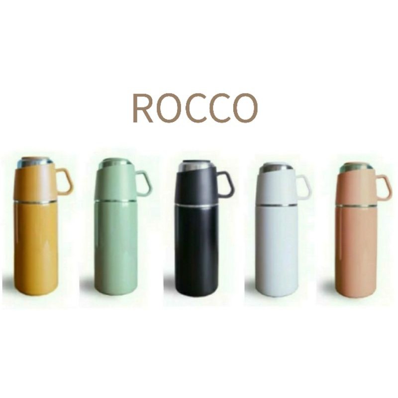 日本 ROCCO ２way 不銹鋼保溫瓶附杯 350ml   500ml 保溫瓶【 咪勒 生活日鋪 】