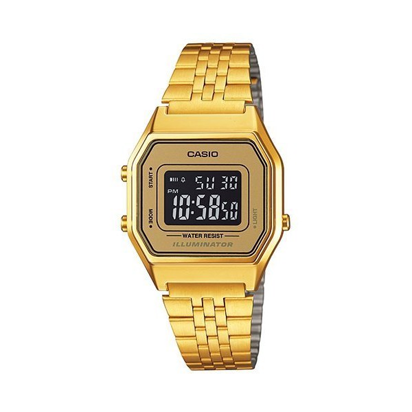 【KAPZZ】CASIO 卡西歐 熱銷復古小金錶×黑框數位電子錶(LA680WGA-9B)LA670WGA-1