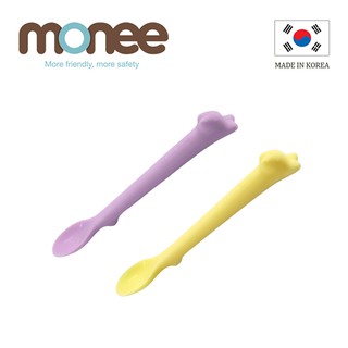 【韓國monee】 2020全新升級版 100%白金矽膠幼童智慧矽膠湯匙+送原廠收納盒