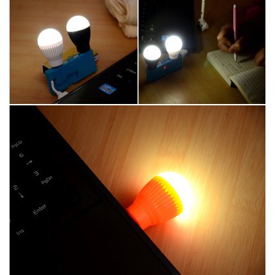 便攜式迷你USB LED燈泡 電腦PC台式電腦閱讀燈  節能USB小燈泡 led小夜燈 照明燈 可接電源