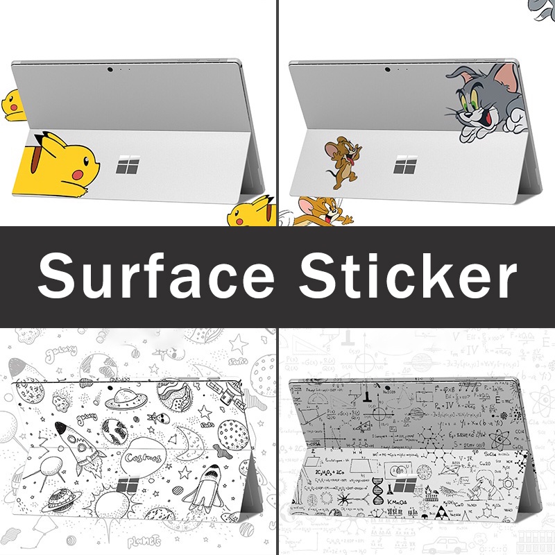 surface pro7/6/5/4/3/8/9 筆記型電腦外殼貼紙 平板保護膜 背貼 book2 个性彩繪保護貼機身貼