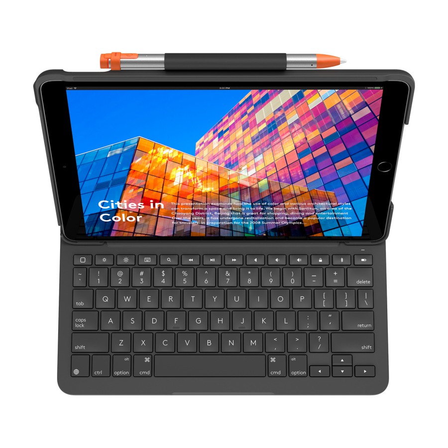 Logitech Slim Folio for IPAD 適用於 iPad (第 6 代、第 7 代及第 8帶)