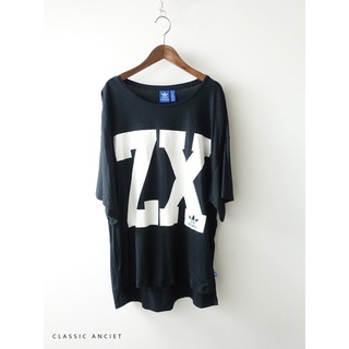 【adidas 愛迪達】ZX系列黑色棉質休閒T恤