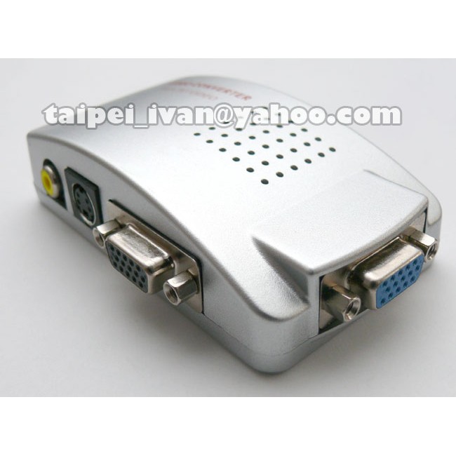 全新盒裝 VGA 轉 AV S端子 視訊轉換器 PC VGA to TV 電腦轉電視 支援1280*1024