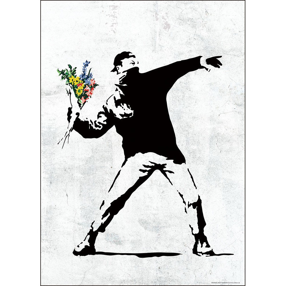 【小巷】塗鴉藝術 Banksy 擲花者 (Beverly, 日本拼圖, 300片83110, 600片66196)