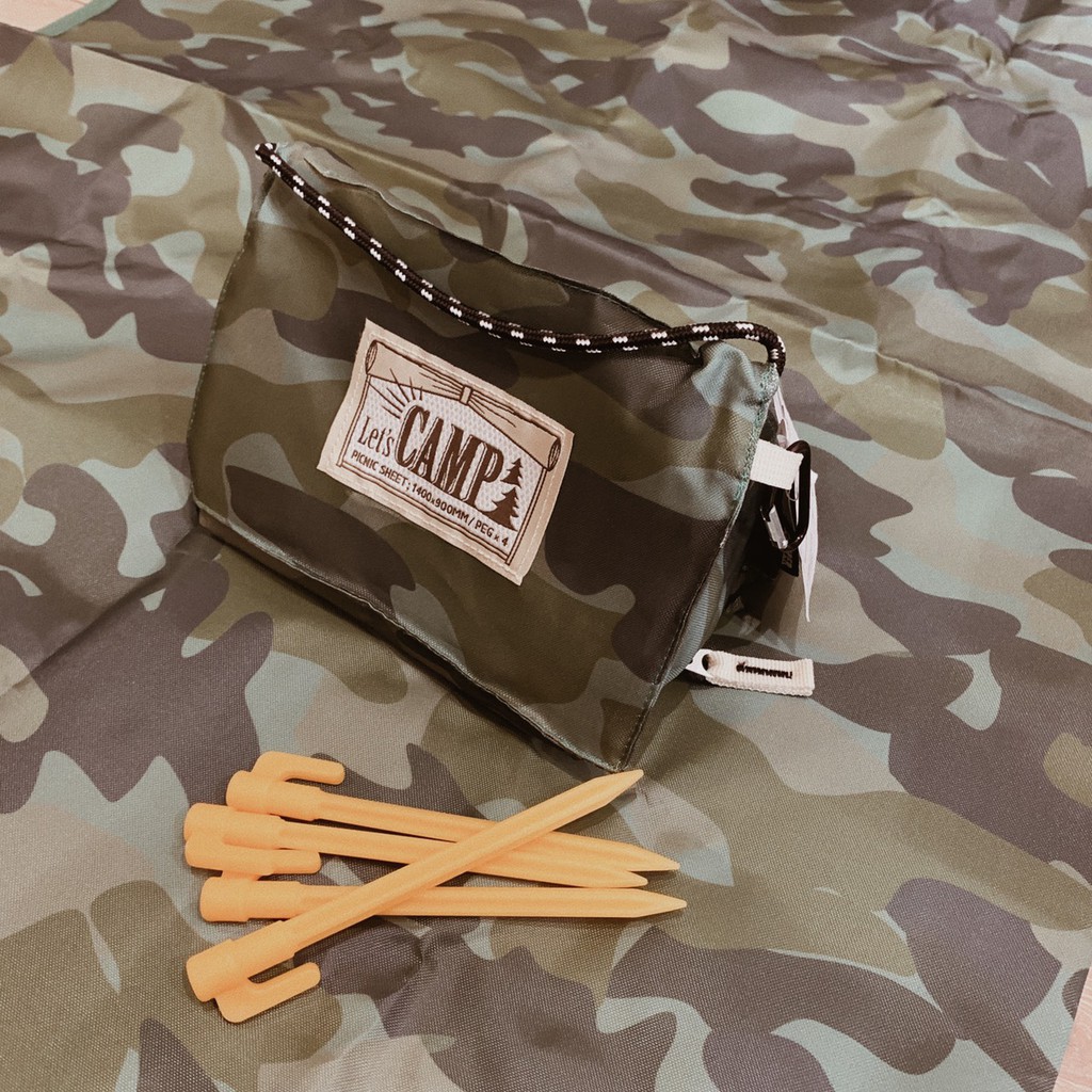 日本gendai Hyakka 迷彩手提野餐墊 蝦皮購物