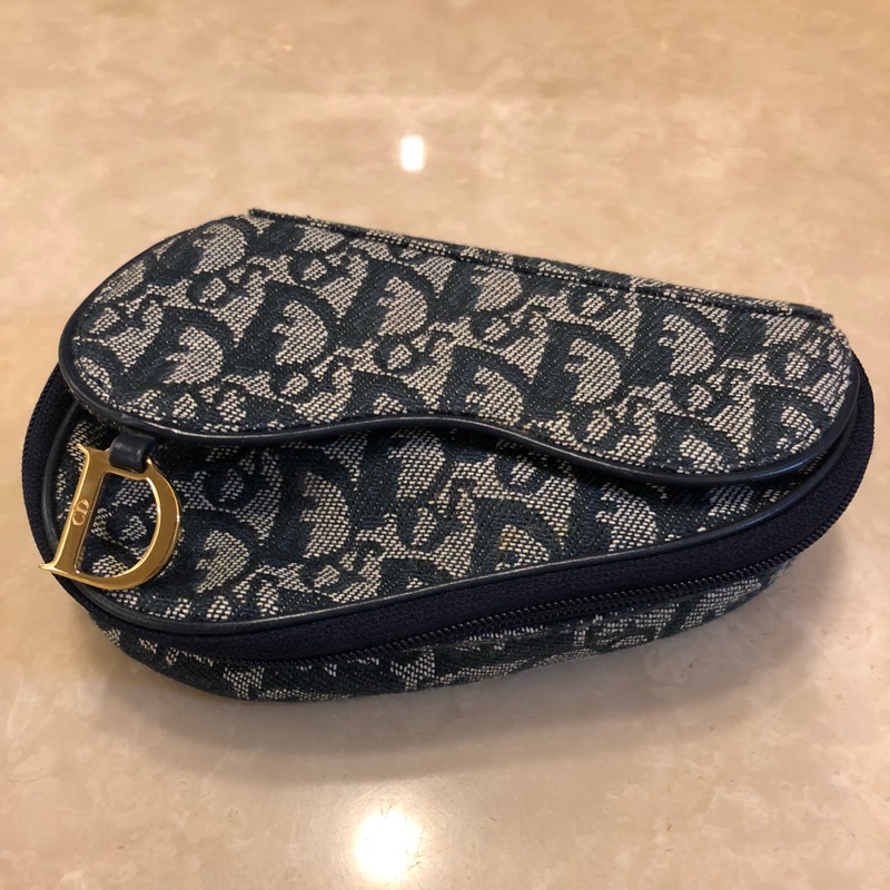 Dior CD 化妝包 馬鞍包 丹寧包