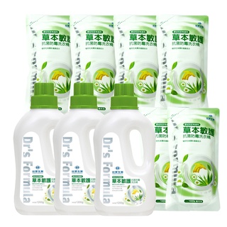 《臺塑生醫》Dr’s Formula草本敏護-抗菌防蟎洗衣精1.2kg瓶裝/1kg補充包