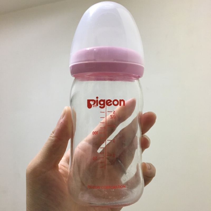 Pigeon 貝親寬口玻璃奶瓶160ml