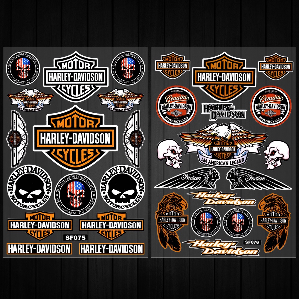 Harley-Davidson/哈雷戴維森機車貼紙 適用於所有哈雷機車裝飾貼紙哈雷改裝貼紙頭盔防水防曬貼