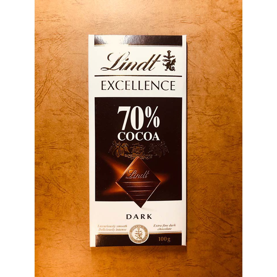【Lindt 瑞士蓮】極醇70%巧克力片100g(黑巧克力)