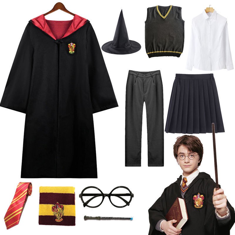 【現貨】哈利波特服裝衣服魔法袍學院服COS周邊霍格沃茨校服套裝巫師袍