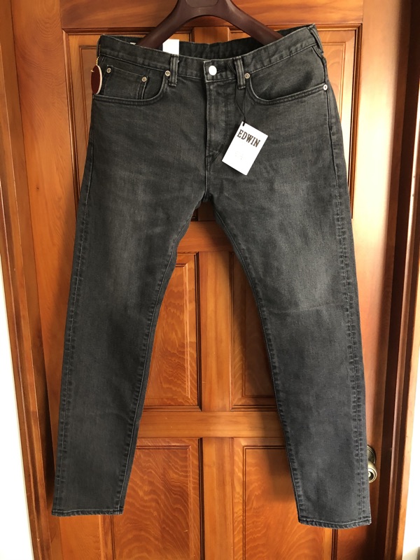 全新 日本製MADE IN JAPAN 日版 愛德恩 EDWIN 黑色牛仔褲 W33 L32棉質98%彈性纖維2%