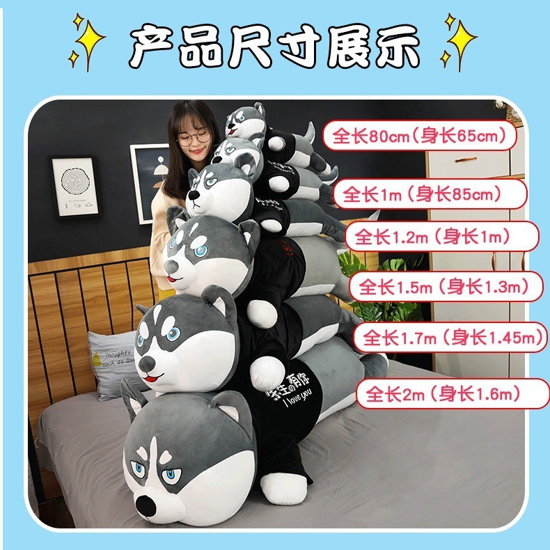 哈士奇毛絨玩具公仔可愛趴趴玩偶女生生日禮物抱枕大號布娃娃 蝦皮購物