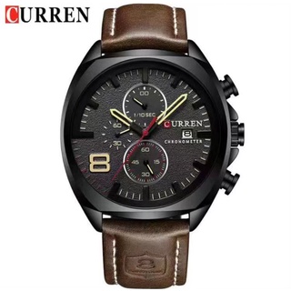 【翊店鋪】CURREN卡瑞恩手錶 造型錶 中性錶 男錶時尚 錶 機能錶 錶徑皮革腕錶 手錶男
